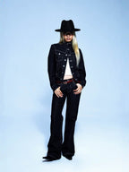 Eliza | Womens Oversized Stand Collar Denim Jacket