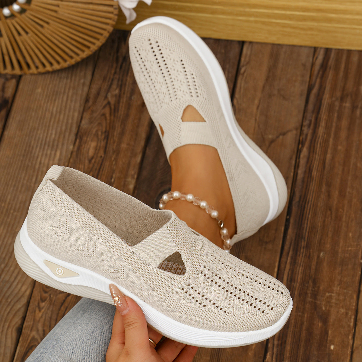 Elka | Womens Flexible Knit Lightweight Shoes - 4