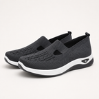 Elka | Womens Trainers Knit Lightweight Running Sports Sneakers, Dark Grey