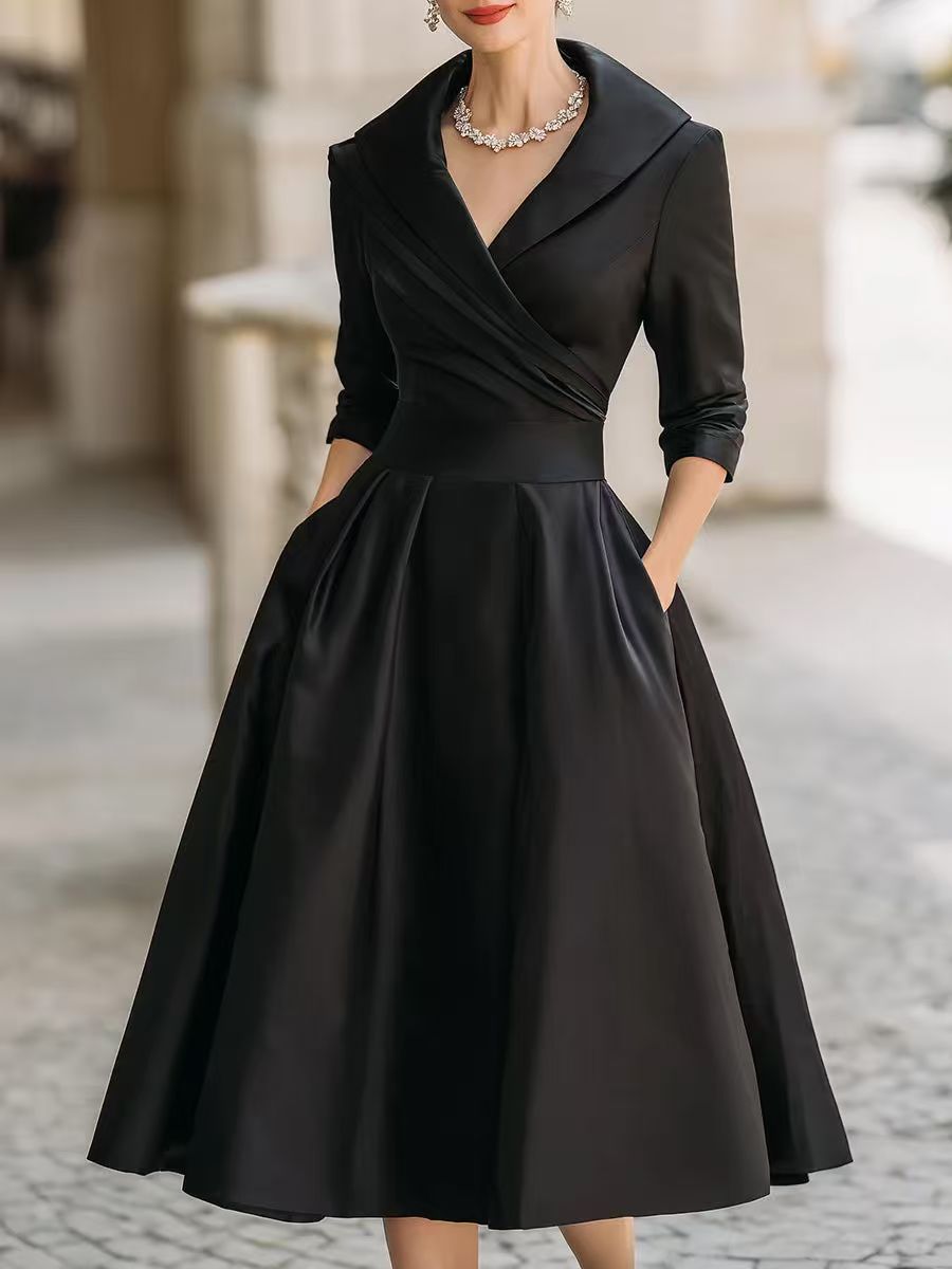 Ella | Womens Long Sleeve Wedding Guest Elegant Evening Waist Cinching Maxi Dress