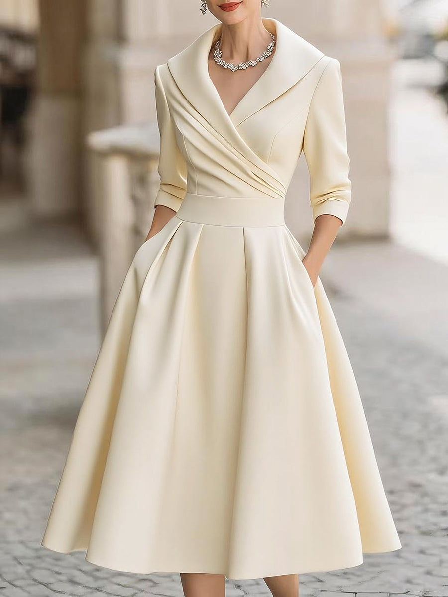 Ella | Womens Long Sleeve Wedding Guest Elegant Evening Waist Cinching Maxi Dress