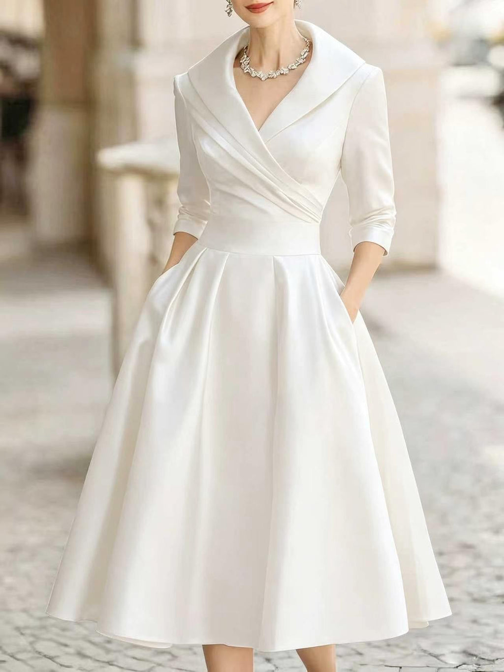 Ella | Womens Long Sleeve Wedding Guest Elegant Evening Waist Cinching Maxi Dress