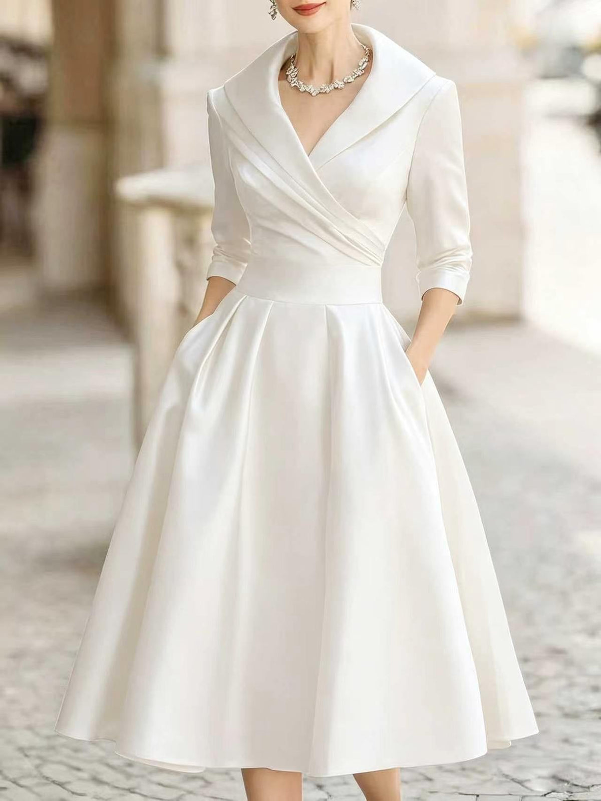 Ella | Womens Long Sleeve Wedding Guest Elegant Evening Waist Cinching Maxi Dress