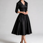 Ella | Womens Long Sleeve Wedding Guest Elegant Evening Waist Cinching Maxi Dress