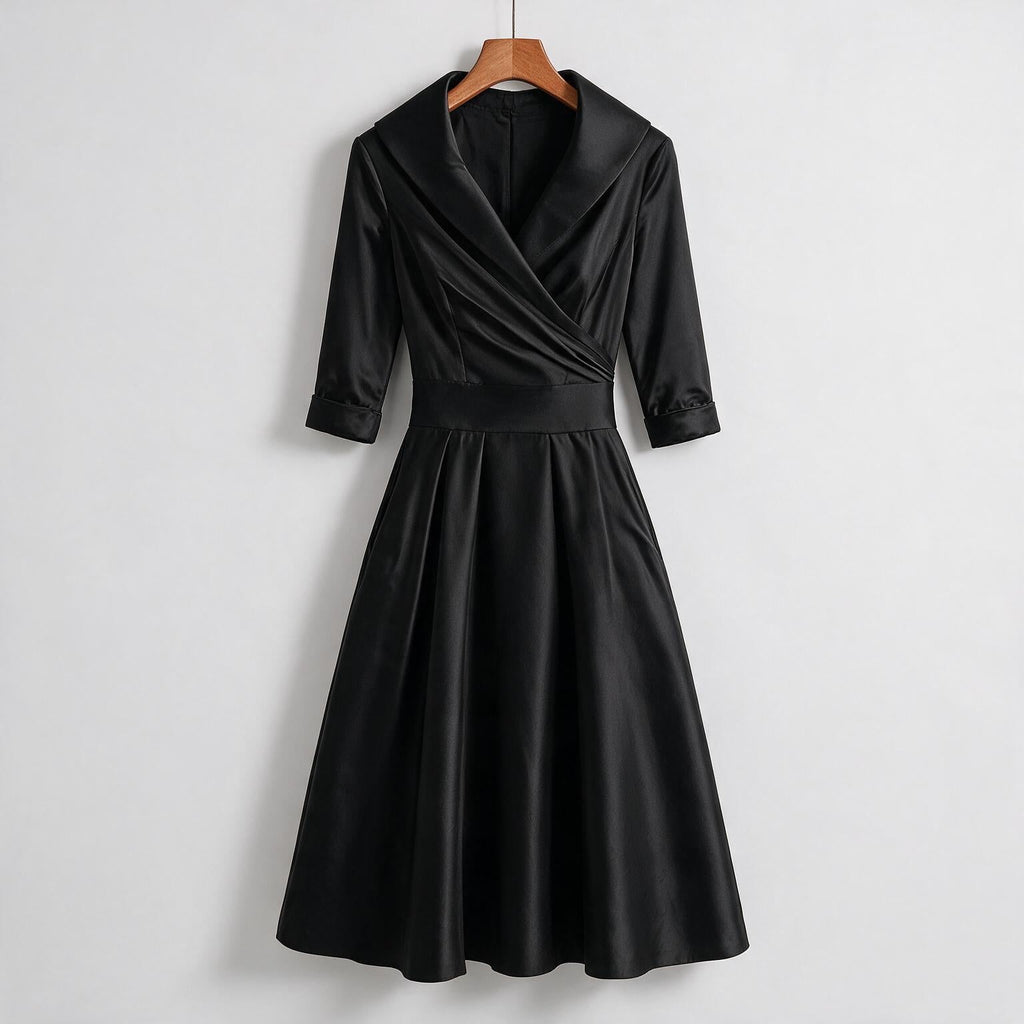 Ella | Womens Long Sleeve Wedding Guest Elegant Evening Waist Cinching Maxi Dress