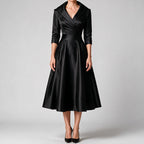 Ella | Womens Long Sleeve Wedding Guest Elegant Evening Waist Cinching Maxi Dress