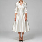 Ella | Womens Long Sleeve Wedding Guest Elegant Evening Waist Cinching Maxi Dress