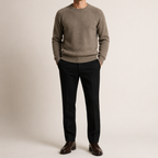 Elliott | Mens Knit Sweater Crew Neck Warm Winter Knitted Pullover, Purple