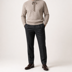 Elliott | Mens Knit Sweater Crew Neck Warm Winter Knitted Pullover, Camel