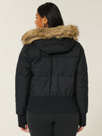 Elodie | Womens Fur Collar Hooded Padded Jacket - 2