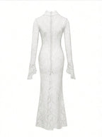 Eloise | Womens White Lace Maxi Wedding Guest Prom Evening Cocktail Formal Dresses - 2