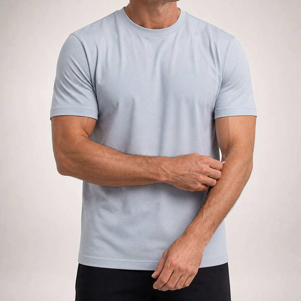 Emmerson | Mens Cotton Round Neck Short Sleeve T Shirt, Grey