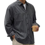 Emmett | Mens Corduroy Long Sleeve Shirt - 5