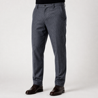 Emrys | Mens Work Trousers Straight Leg Business Wrinkle Free Trousers, Silver Grey