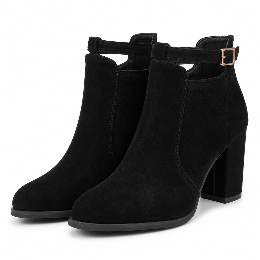 Esther | Womens Chunky Heel British Style Casual Ankle Chelsea Boots