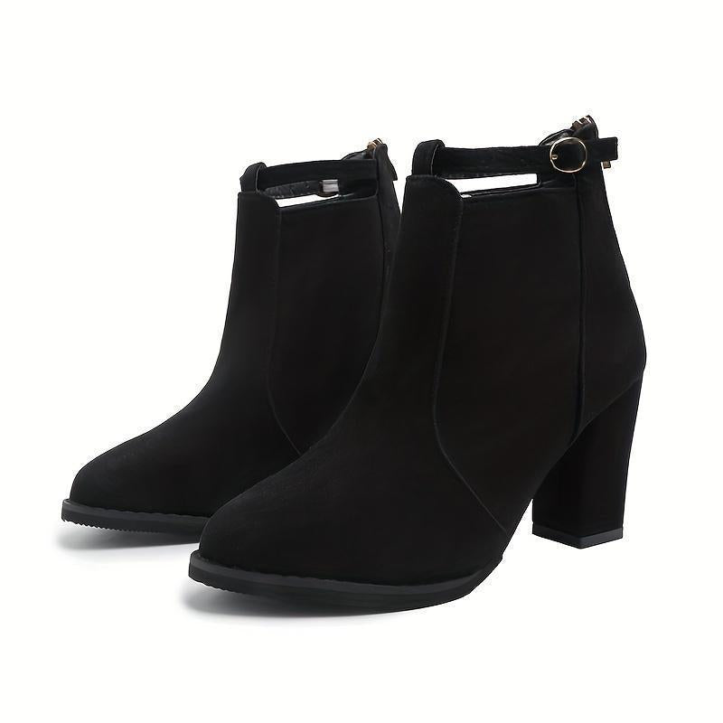 Esther | Womens Chunky Heel British Style Casual Ankle Chelsea Boots