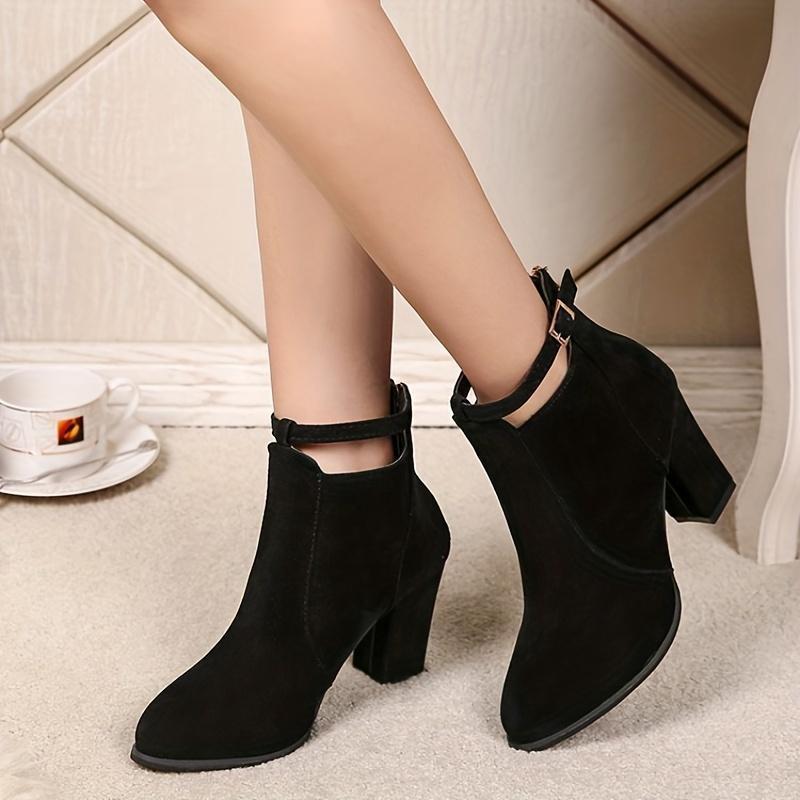 Esther | Womens Chunky Heel British Style Casual Ankle Chelsea Boots