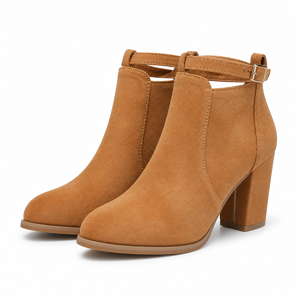 Esther | Womens Chunky Heel British Style Casual Ankle Chelsea Boots
