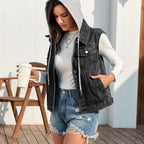 Etta | Womens Hooded Denim Vest