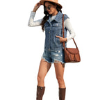 Etta | Womens Hooded Denim Vest