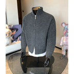 Eugene | Mens Cardigan Sweater Zip Knit Stand Collar Casual Jacket
