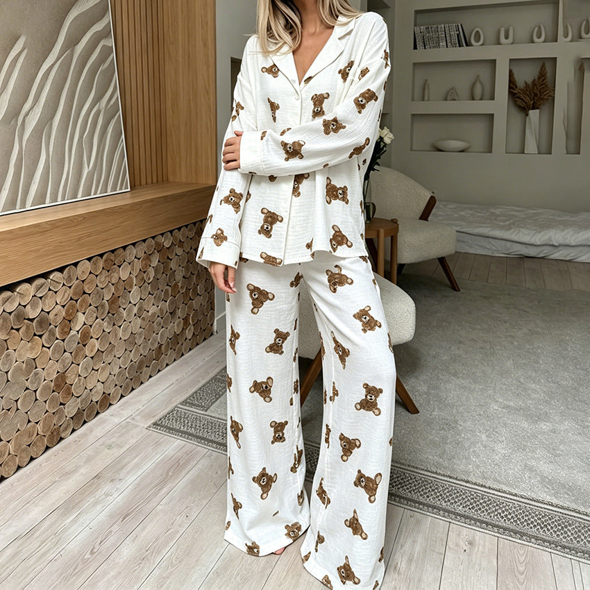 Eugenia | Womens Cotton Heart Print Loungewear Pajama Set