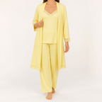 Eugenia | Womens Cotton Heart Print Loungewear Pajama Set, Cream