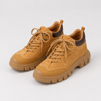 Eve | Womens Chunky Platform Lace Up Combat Ankle Boots, Tan 4