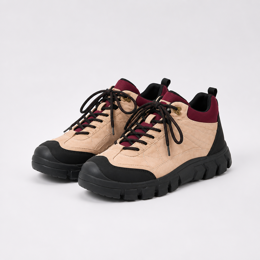 Eve | Womens Chunky Platform Lace Up Combat Ankle Boots, Chestnut 4