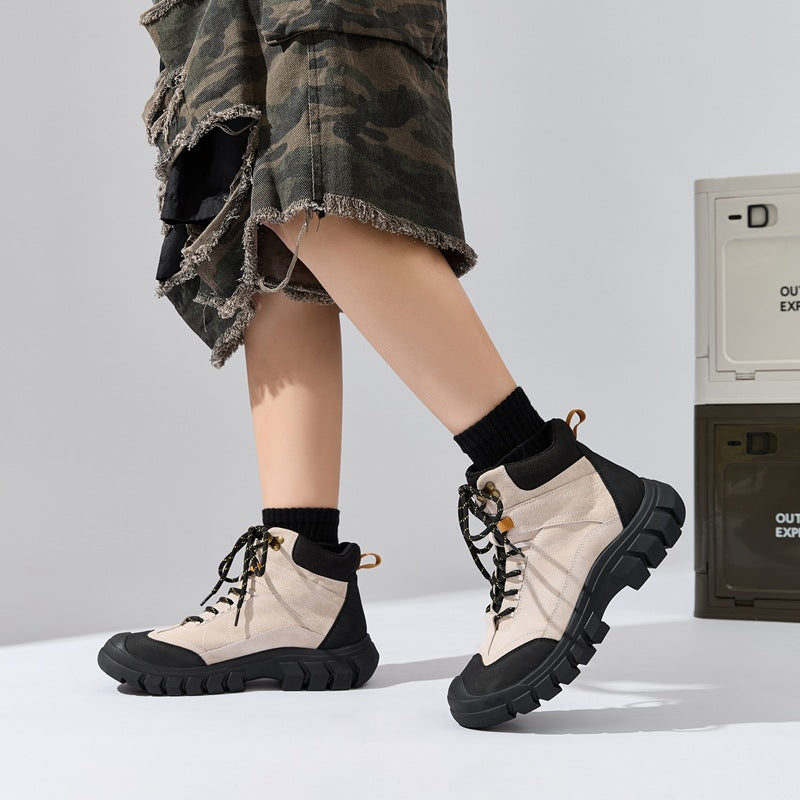 Eve | Womens Chunky Platform Lace Up Combat Ankle Boots