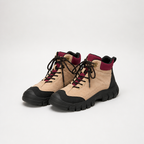 Eve | Womens Chunky Platform Lace Up Combat Ankle Boots, Chestnut