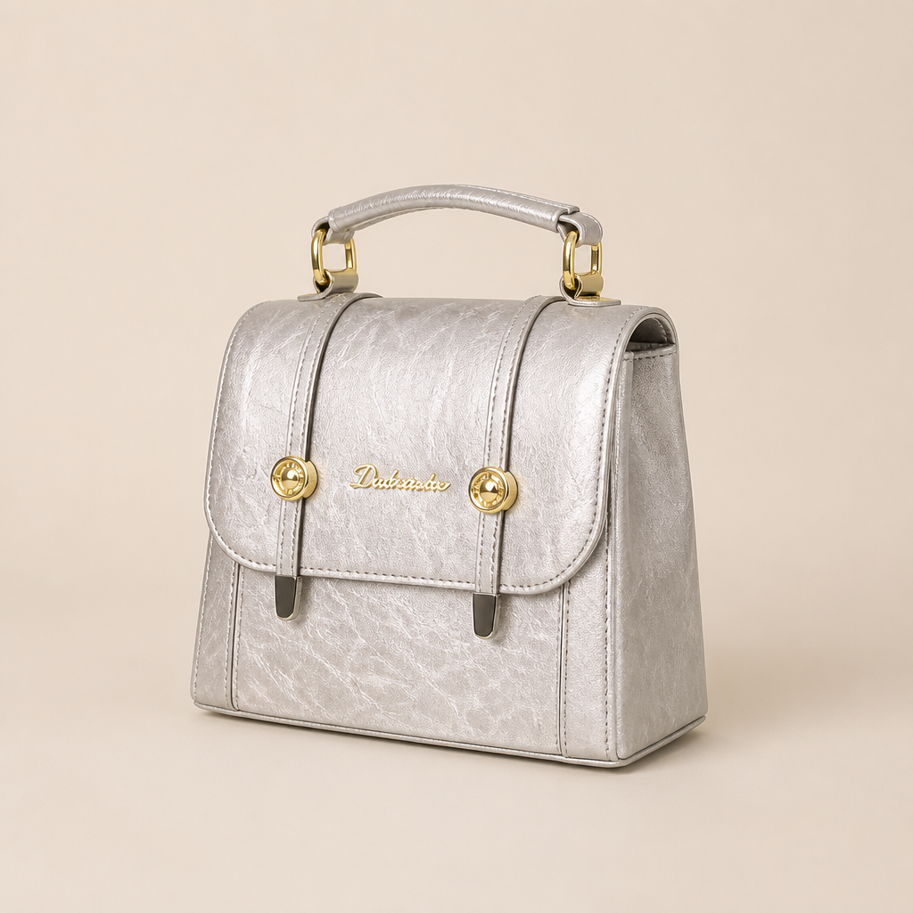 Evelina | Womens Lightweight Casual Small College Rucksack Backpack, Silver