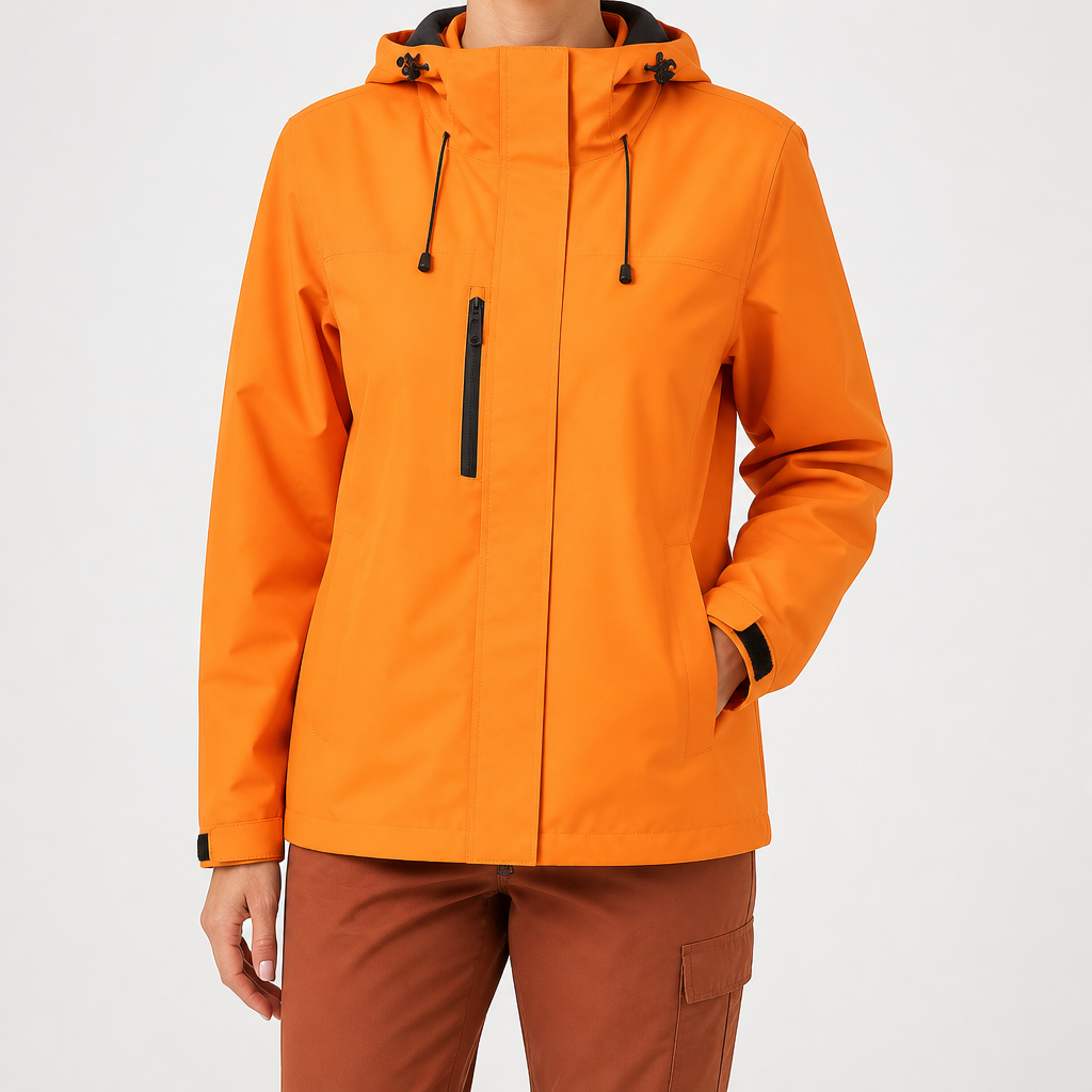Evelyn | Womens Waterproof Windproof 3-in-1 Jacket, Orange