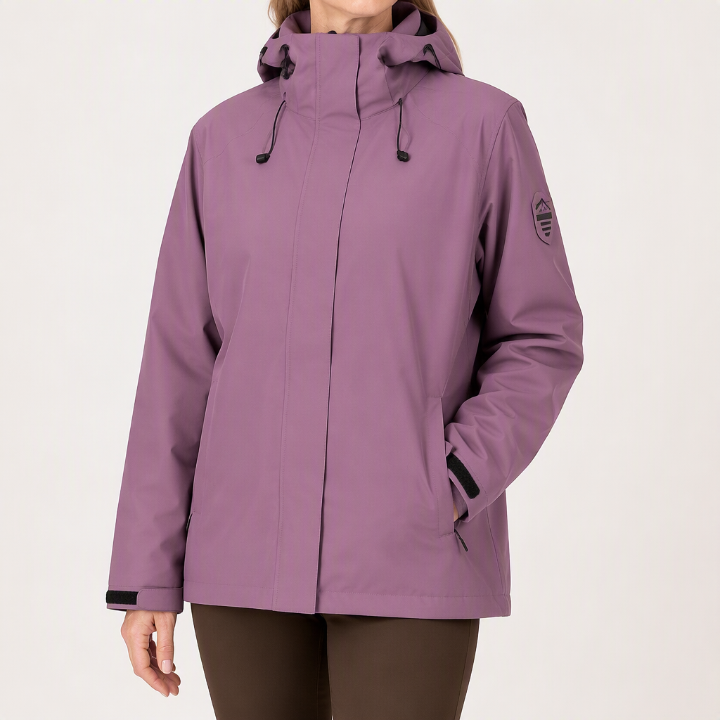 Evelyn | Womens Waterproof Windproof 3-in-1 Jacket, Purple