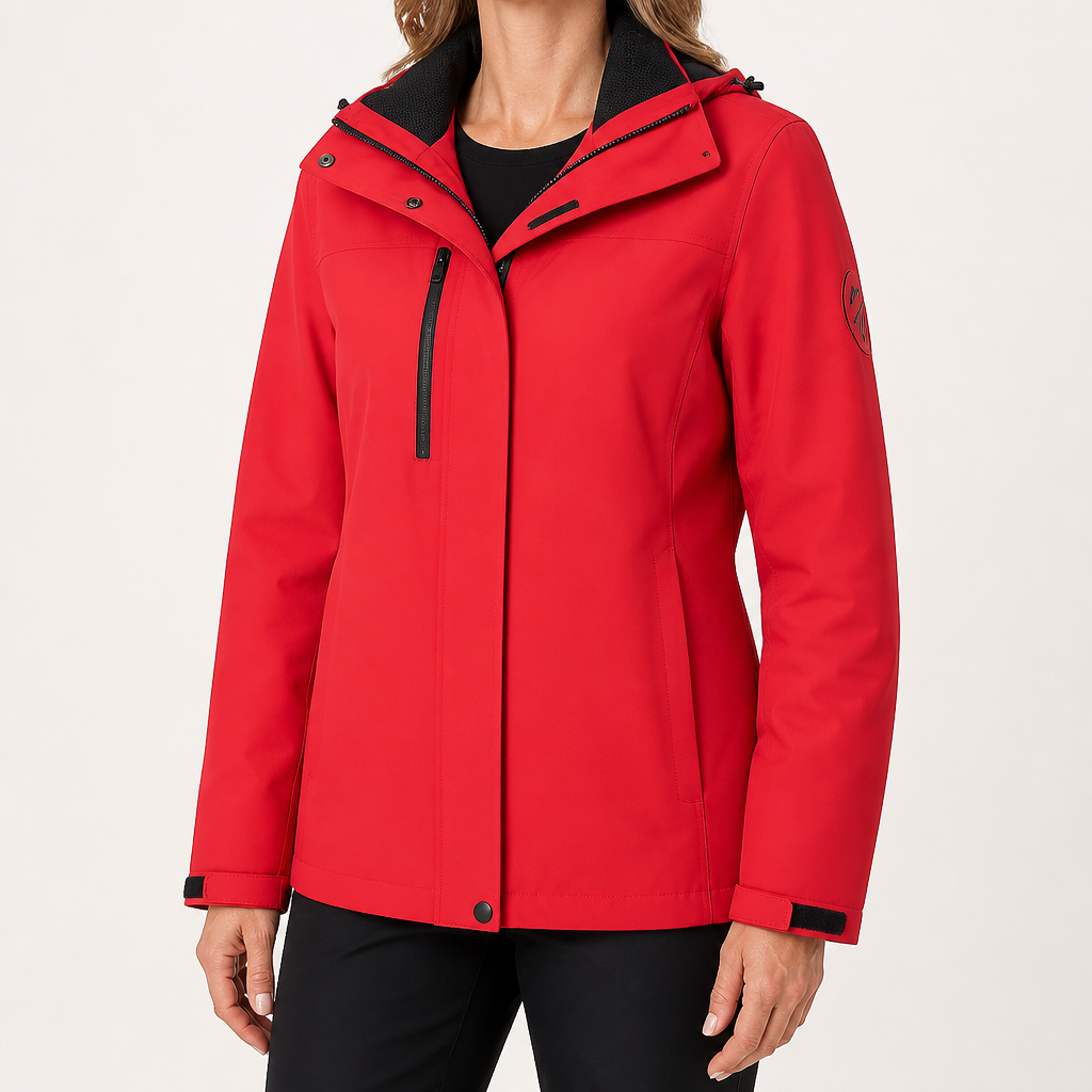 Evelyn | Womens Waterproof Windproof 3-in-1 Jacket, Red