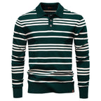 Everett | Mens Striped Polo Knit Sweater