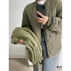 Faye | Womens Soft Mohair Shawl Scarf - Army Green