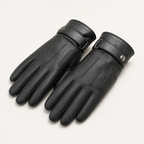 Fenwick | Mens Leather Sheepskin Touchscreen Winter Warm Ski Gloves, Design 1