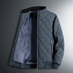 Ferris | Mens Quilted Fleece Lined Winter Jacket, Grey