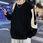 Fletcher | Mens Drop Shoulder Sweatshirt Plus Size Round Neck - 4