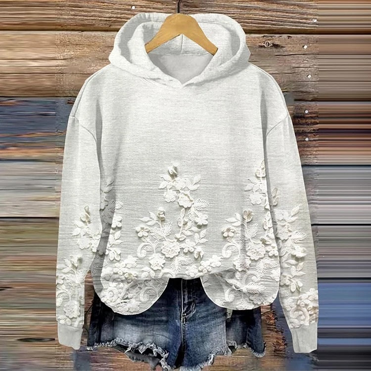 Flora | Womens Graphic Hoodie 3D Printed Casual Pullover Sweatshirt
