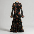 Frances | Womens Floral Midi Dress Spaghetti Strap French Style Summer Sundress