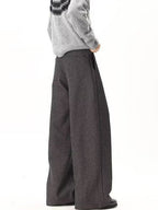 Frank | Mens Wide Leg Pleated Double Drape Casual Smart Pants