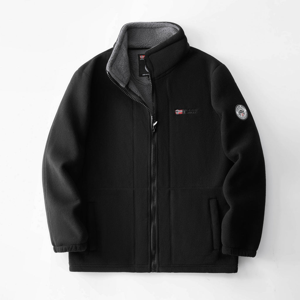 Fred | Mens Fleece Jacket Zip Up Warm Winter Casual Outdoor Outerwear