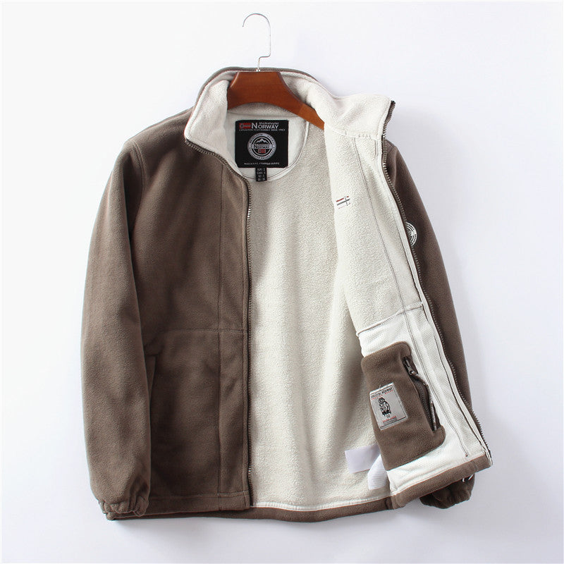 Fred | Mens Fleece Jacket Zip Up Warm Winter Casual Outdoor Outerwear