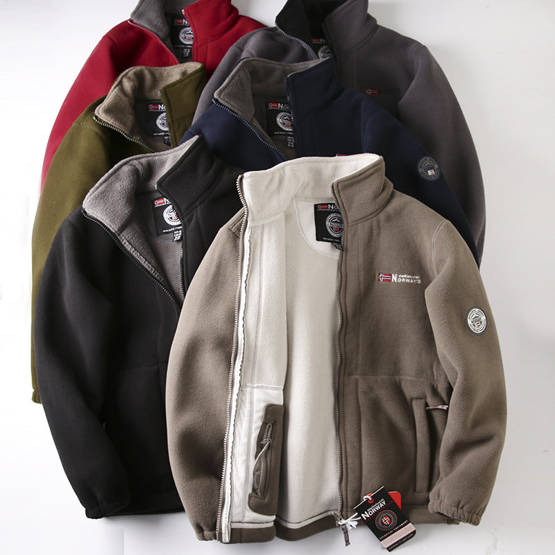 Fred | Mens Fleece Jacket Zip Up Warm Winter Casual Outdoor Outerwear