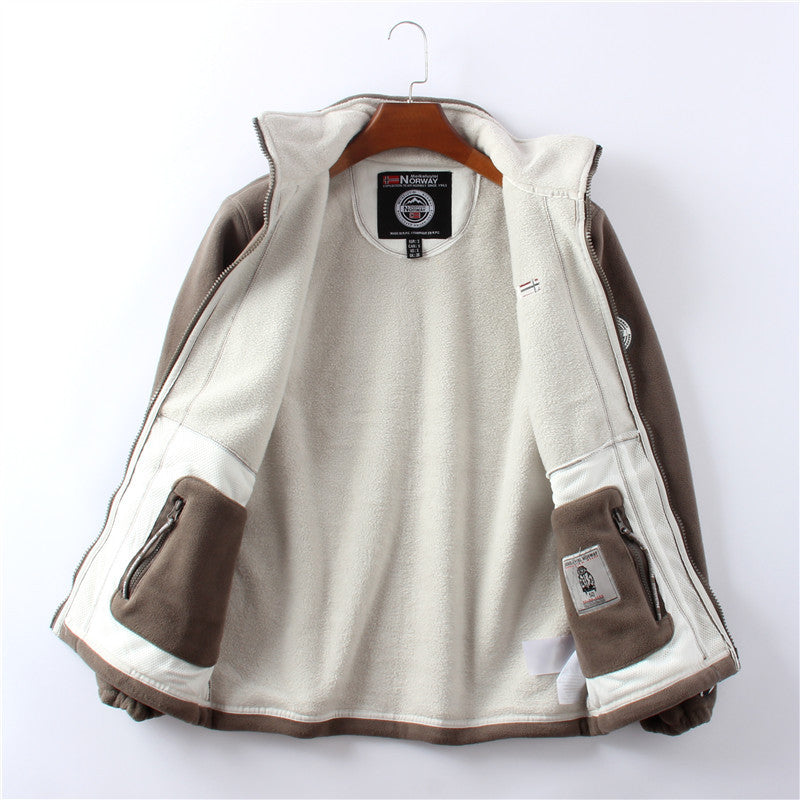 Fred | Mens Fleece Jacket Zip Up Warm Winter Casual Outdoor Outerwear