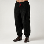 Frederick | Mens Fleece Lined Padded Warm Winter Pants, Black