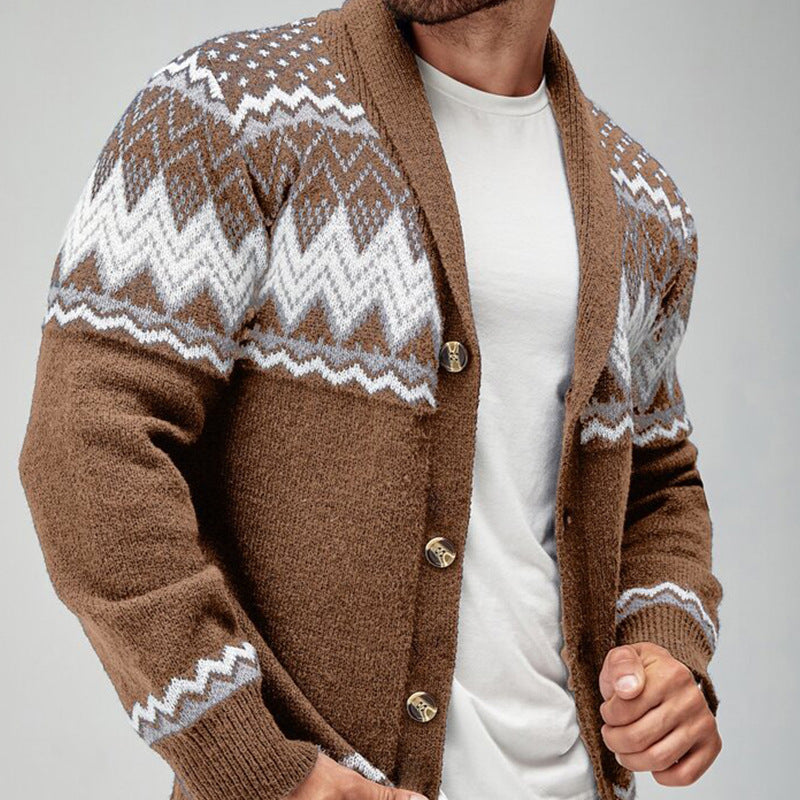 Gabriel | Mens Cardigan Solid Color Knitted Casual Sweater