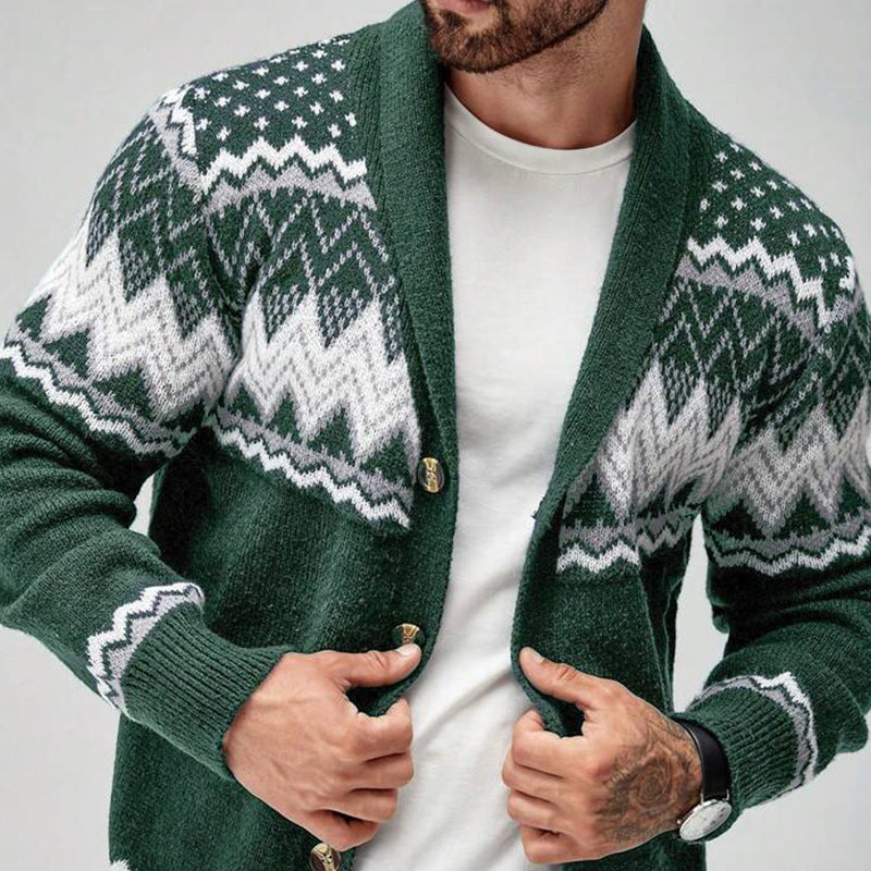 Gabriel | Mens Cardigan Solid Color Knitted Casual Sweater
